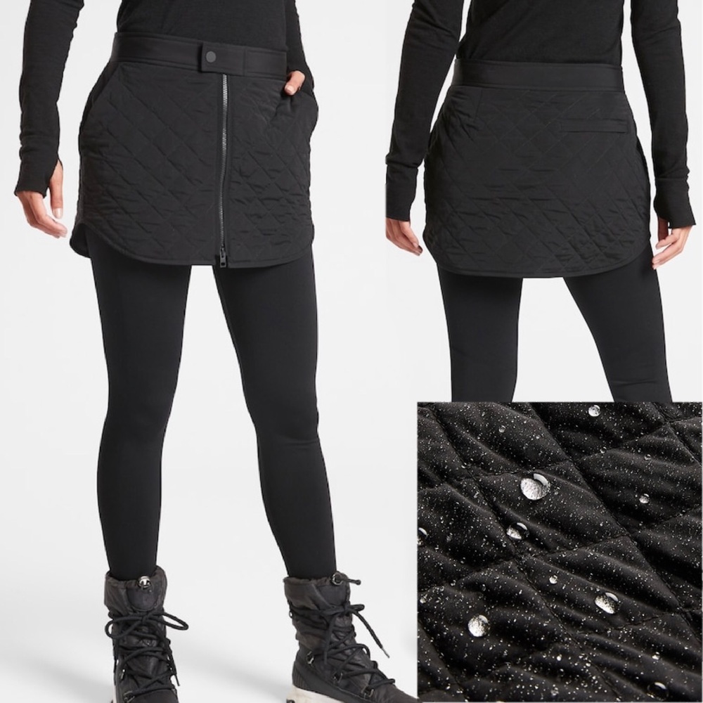 BNWT Athleta Toasty Buns Insulated Skirt Black